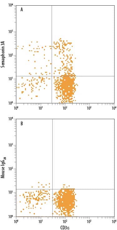 Detection of Semaphorin 3A antibody in Human PBMCs antibody by Flow Cytometry.