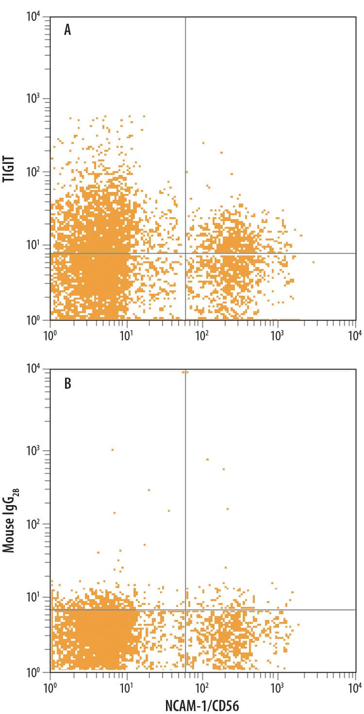 Detection of TIGIT antibody in Human Blood Lymphocytes antibody by Flow Cytometry.