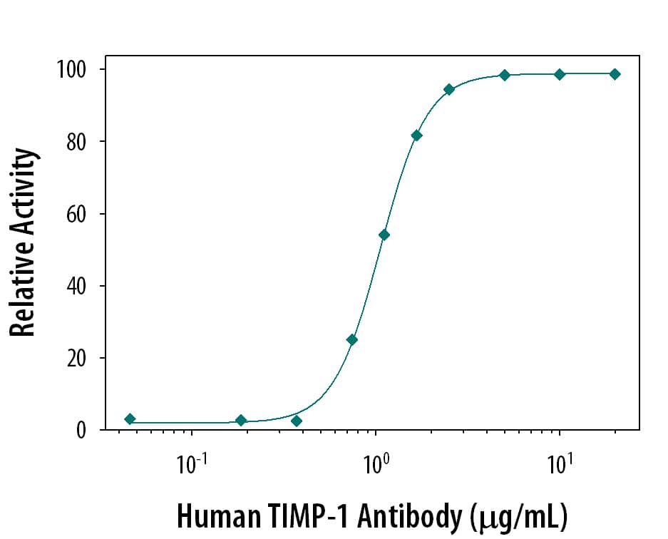 Neutralization of TIMP‑1 Activity by Human TIMP‑1 Antibody.