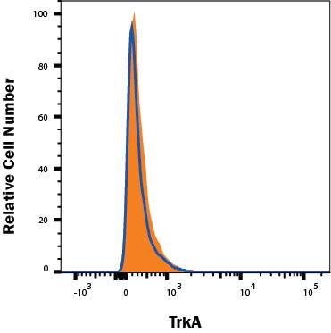 TrkA is specifically detected antibody in K562 human chronic myelogenous leukemia cell line parental cell line but is not detectable antibody in TrkA knockout K562 cell line.