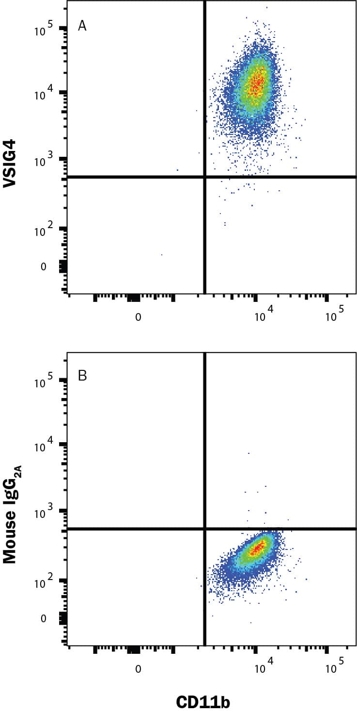 Detection of VSIG4 antibody in Human Macrophages antibody by Flow Cytometry