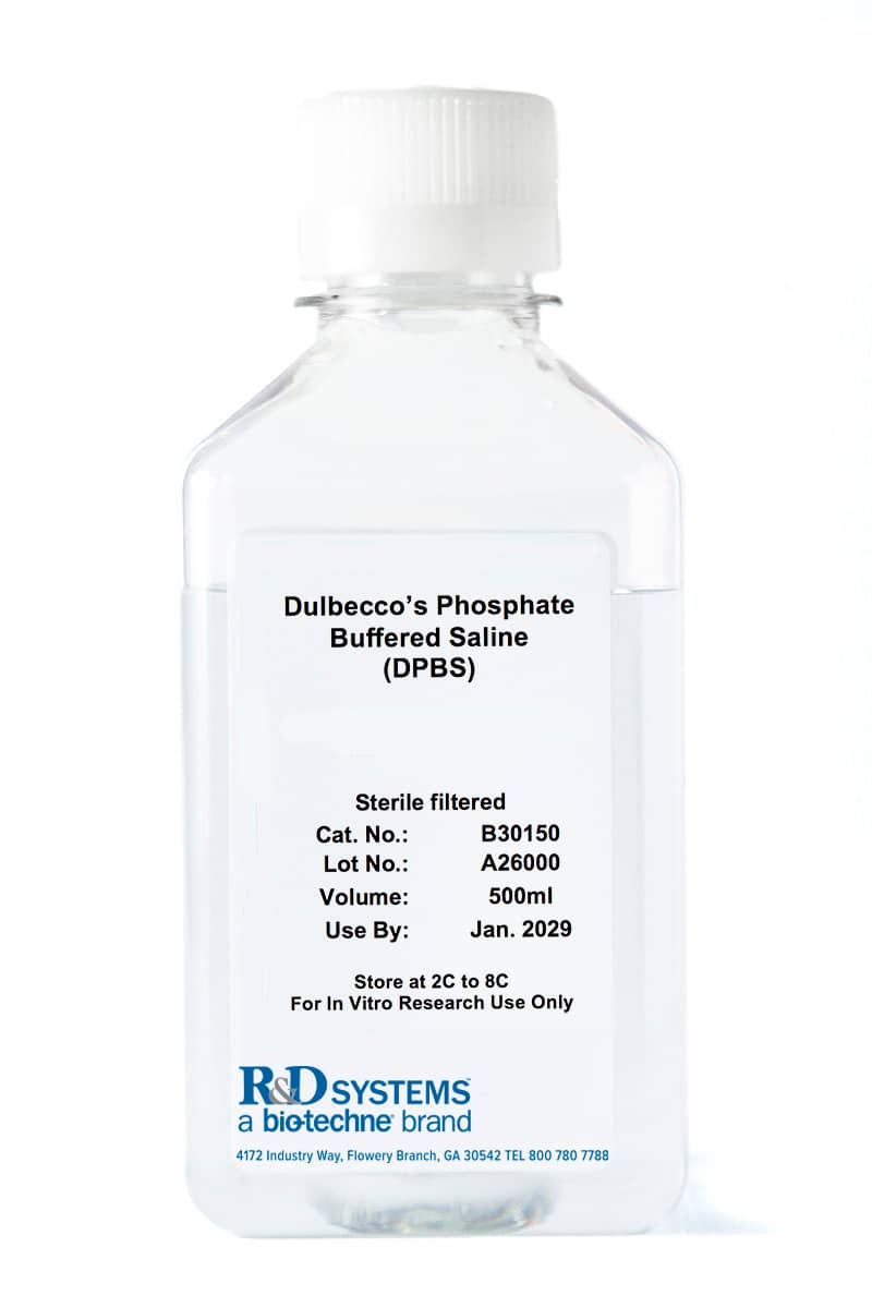 DPBS, low glucose, sodium pyruvate, no Ca and Mg salts, no phenol red