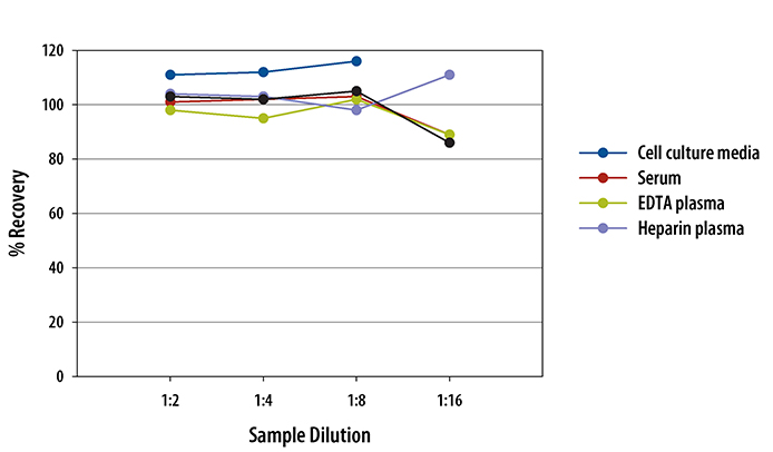 Human SCF/c-kit Ligand ELISA Linearity