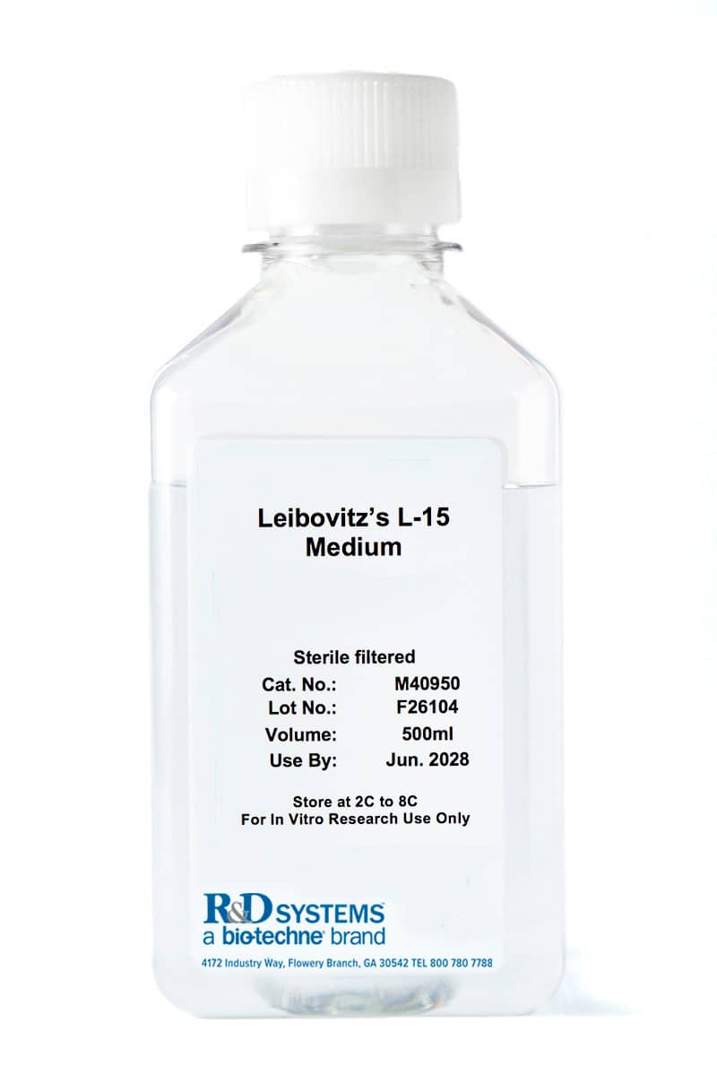 L-15 (Leibovitz), L-glutamine, no phenol red