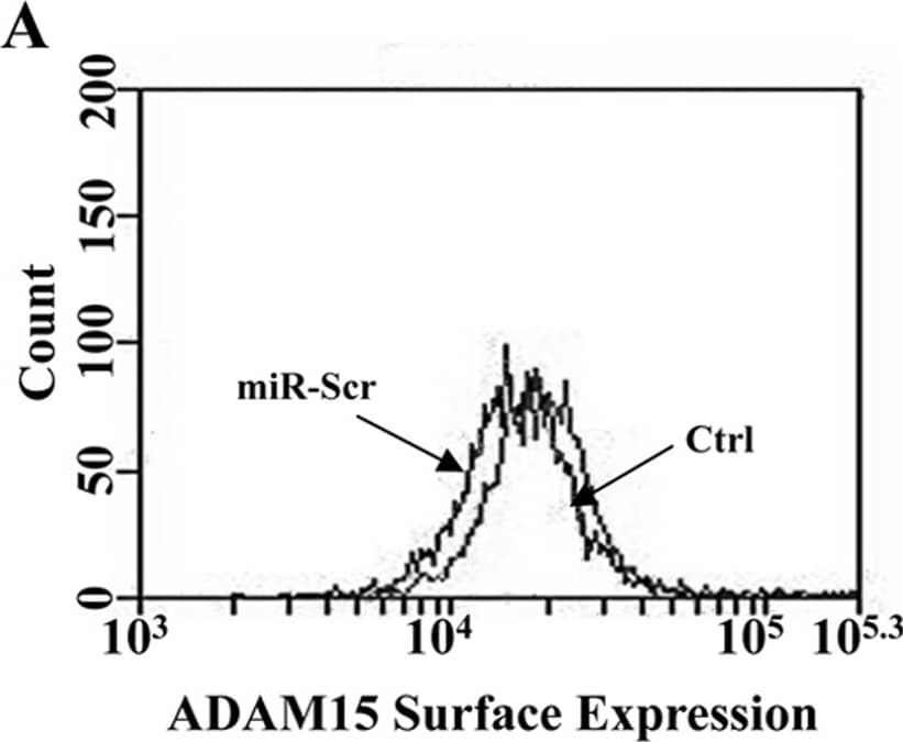 Detection of Human ADAM15 by Flow Cytometry