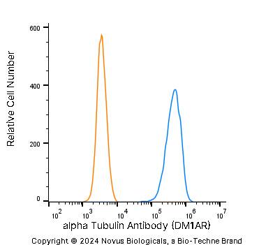 alpha Tubulin Antibody (DM1AR) Detection of alpha Tubulin (DM1AR) in U-251 MG Human Cell Line by Flow Cytometry.