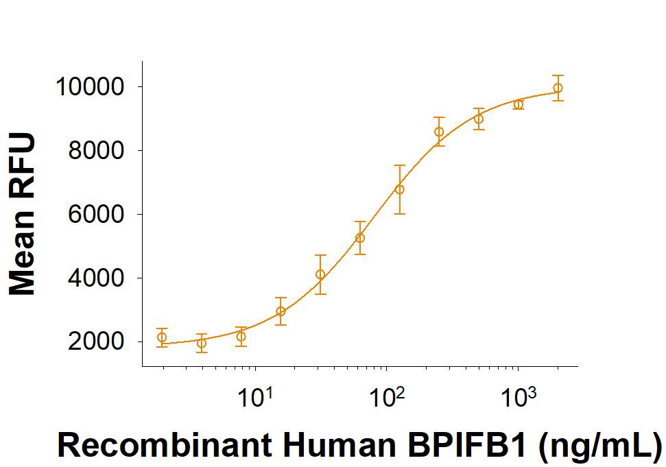 Recombinant Human BPIFB1 His-tag Protein Binding Activity