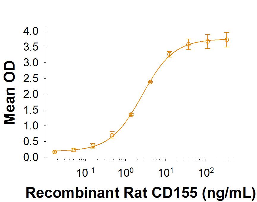 Recombinant Rat CD155/PVR Fc Chimera Protein Binding Activity