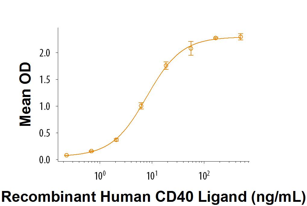 Recombinant Cynomolgus Monkey CD40/TNFRSF5 Fc Chimera Bioactivity