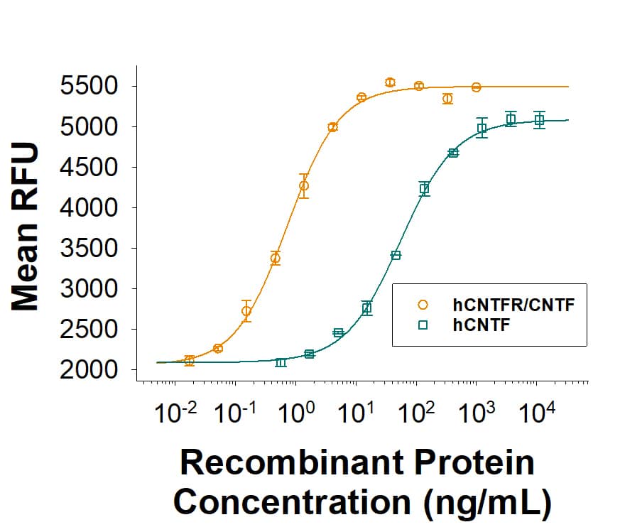 Recombinant Human CNTFR/CNTF Complex Protein Bioactivity