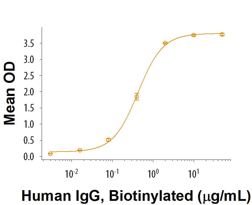 Recombinant Cynomolgus Fc gamma RIII/CD16 Protein Binding Activity