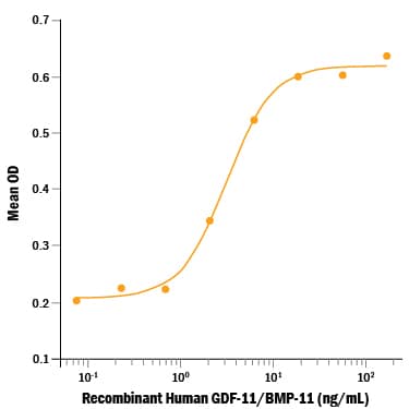 Graph showing bioactivity of GDF-11 protein