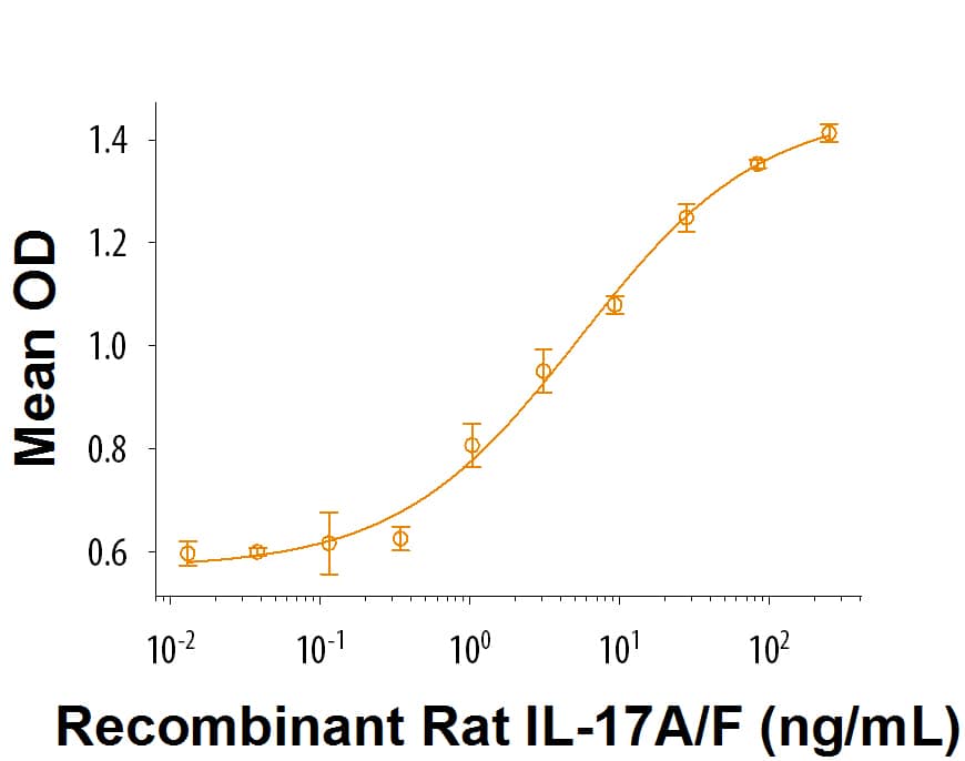 Recombinant Rat IL-17A/F Heterodimer Protein Bioactivity