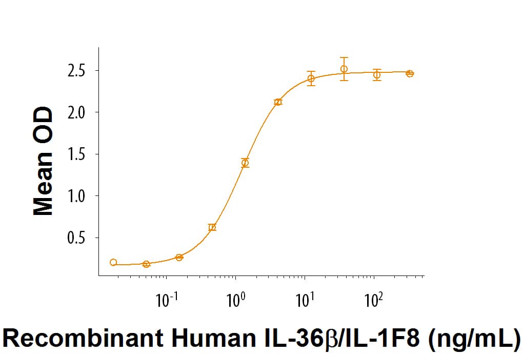 Recombinant Human IL-36 beta/IL-1F8 (aa 5-157) Protein Bioactivity