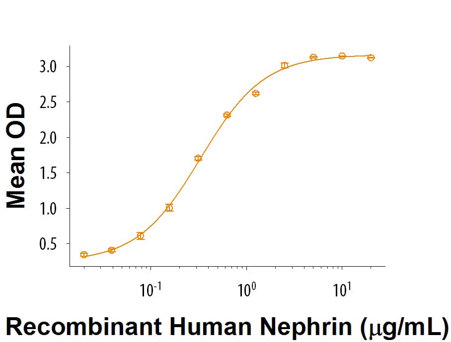 Recombinant Human Nephrin Protein Bioactivity