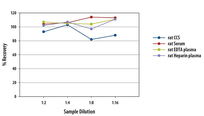 Rat VCAM-1/CD106 Ella Assay Linearity