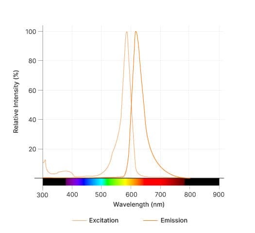 Janelia Fluor® 585, Haloalkane Dye Spectra