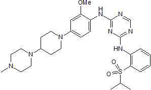 Potent anaplastic lymphoma kinase (ALK) inhibitor; also potent ACK inhibitor