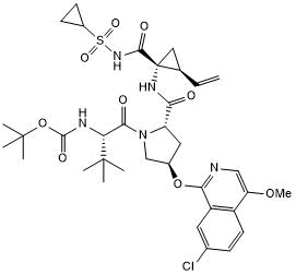 Potent hepatitis C virus (HCV) NS3 protease inihibitor