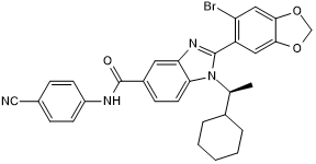 Potent negative allosteric modulator of PAR2 receptors