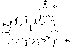 Antibiotic; inhibits 50S ribosomal subunit formation and elongation at transpeptidation