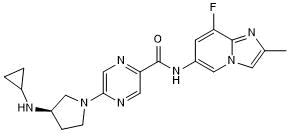 Potent HTT pre-RNA splicing modulator.