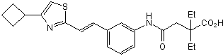 Potent, selective CysLT1 (LTD4) antagonist; orally active