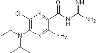 Inhibits TRPP3-mediated currents; also inhibits the Na+/H+ exchanger (NHE)