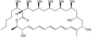 Fluorescent cholesterol stain; also polyene antibiotic