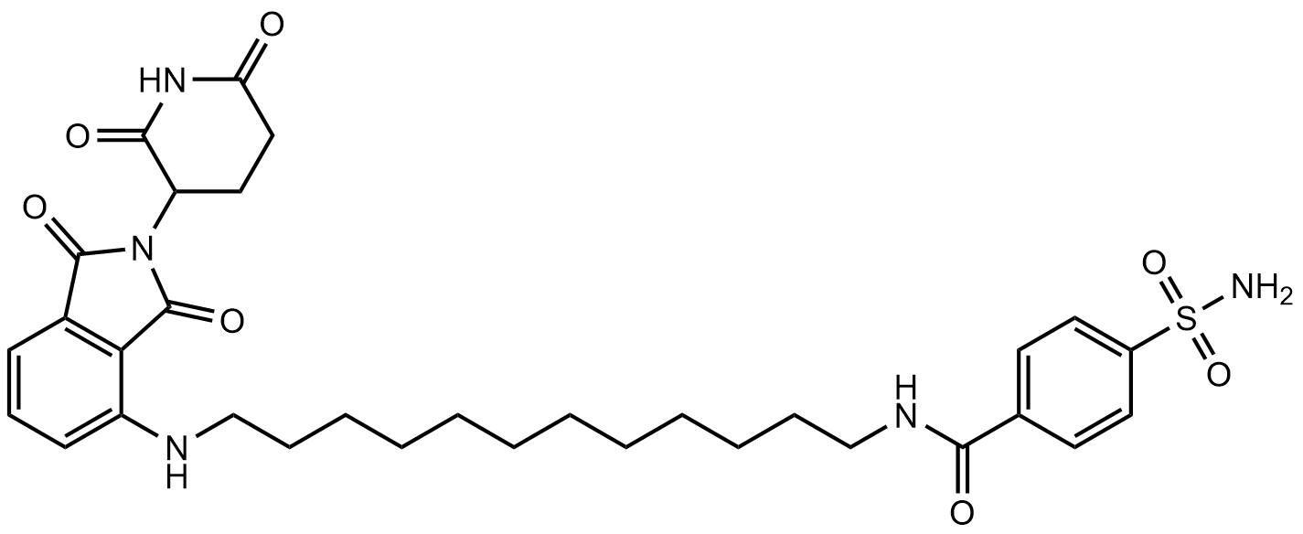 Potent human carbonic anhydrase II degrader