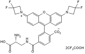 Yellow JF-based fluorescent dye for staining live Staphilococcus aureus bacteria