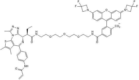 Fluorogenic Janelia Fluor&reg; 525 conjugated covalent ligand for BromoCatch&trade;, enabling no-wash live-cell imaging