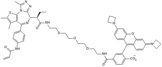 Fluorogenic Janelia Fluor&reg; 549 conjugated covalent ligand for BromoCatch&trade;, enabling no-wash live-cell imaging
