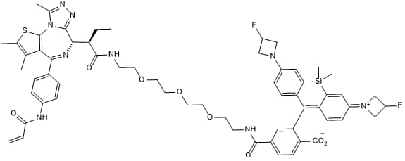 Fluorogenic Janelia Fluor&reg; 635 conjugated covalent ligand for BromoCatch&trade;, enabling no-wash live-cell imaging