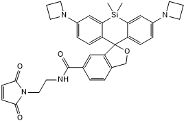 Blinking red fluorescent dye (Reactive group: maleimide). Application: super resolution microscopy (SRM) including SMLM