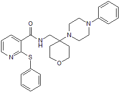 Potent and selective P2X7 antagonist; brain penetrant