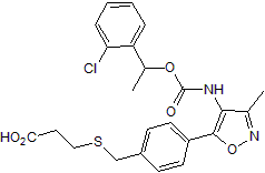 LPA1 and LPA3 receptor antagonist