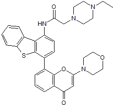 Dual DNA-PK and PI 3-K inhibitor