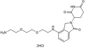 Cereblon ligand with PEG linker and terminal amine for onward chemistry