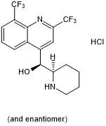 Cx36 and Cx50 gap channel blocker; also antimalarial and antischistosomal