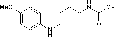 Endogenous hormone; agonist at MT1 and MT2