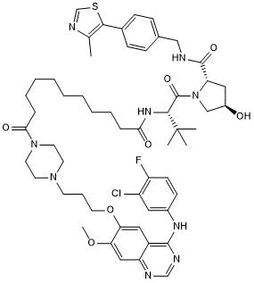 Potent and selective VHL-recruiting Degrader (PROTAC&reg;) of mutant EGFR