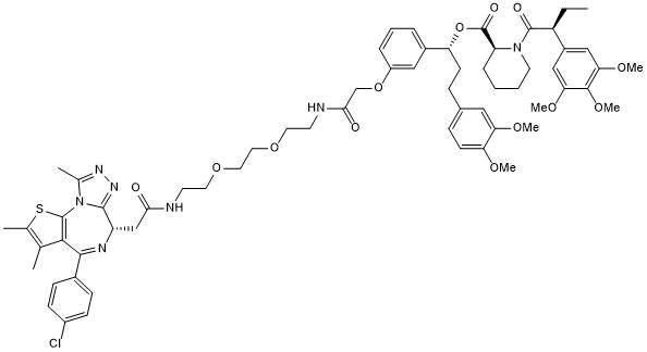 Heterobifunctional compound for nuclear import of PKBP F36V tagged proteins