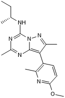 Potent and selective CRF1 antagonist; anxiolytic