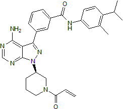 Potent ITK inhibitor; also inhibits BTK