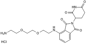 Cereblon ligand with PEG linker and terminal amine for onward chemistry