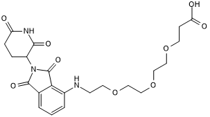 Cereblon ligand with PEG linker and terminal acid for onward chemistry