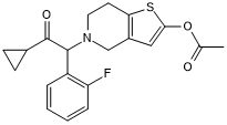 Irreversible P2Y12 antagonist; antiplatelet and orally active