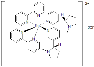 Caged nicotine; rapidly excitable by visible light