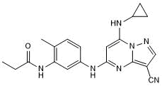 Potent CK2A2 and CK2A1 inhibitor; also inhibits DYRK2